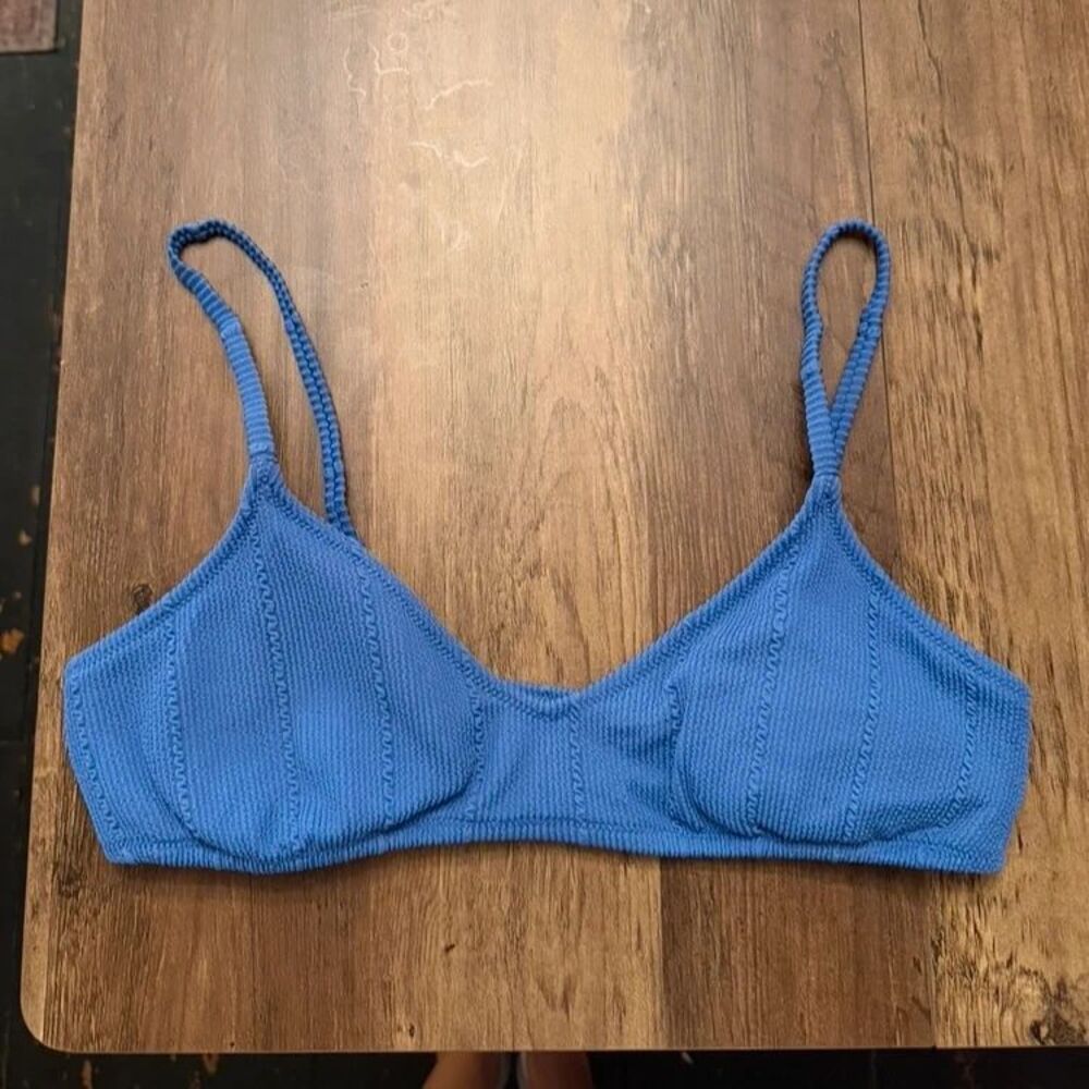 Aerie blue bikini top